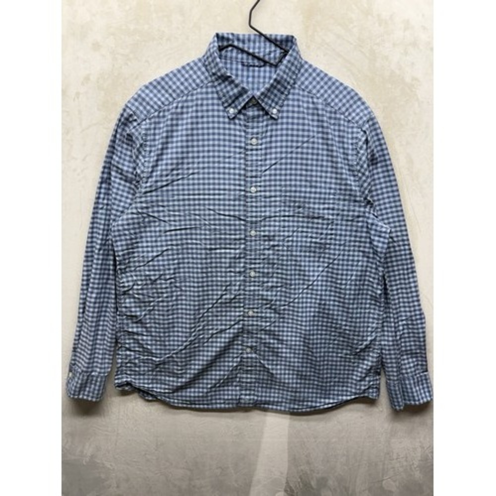 Vineyard Vines Performance Shirt Mens Large Long Sleeve Blue Gingham Check Brrr